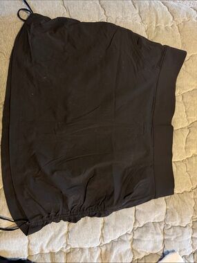 Black Women's Drawstring Waist Skirt